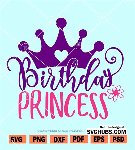 birthday princess clipart